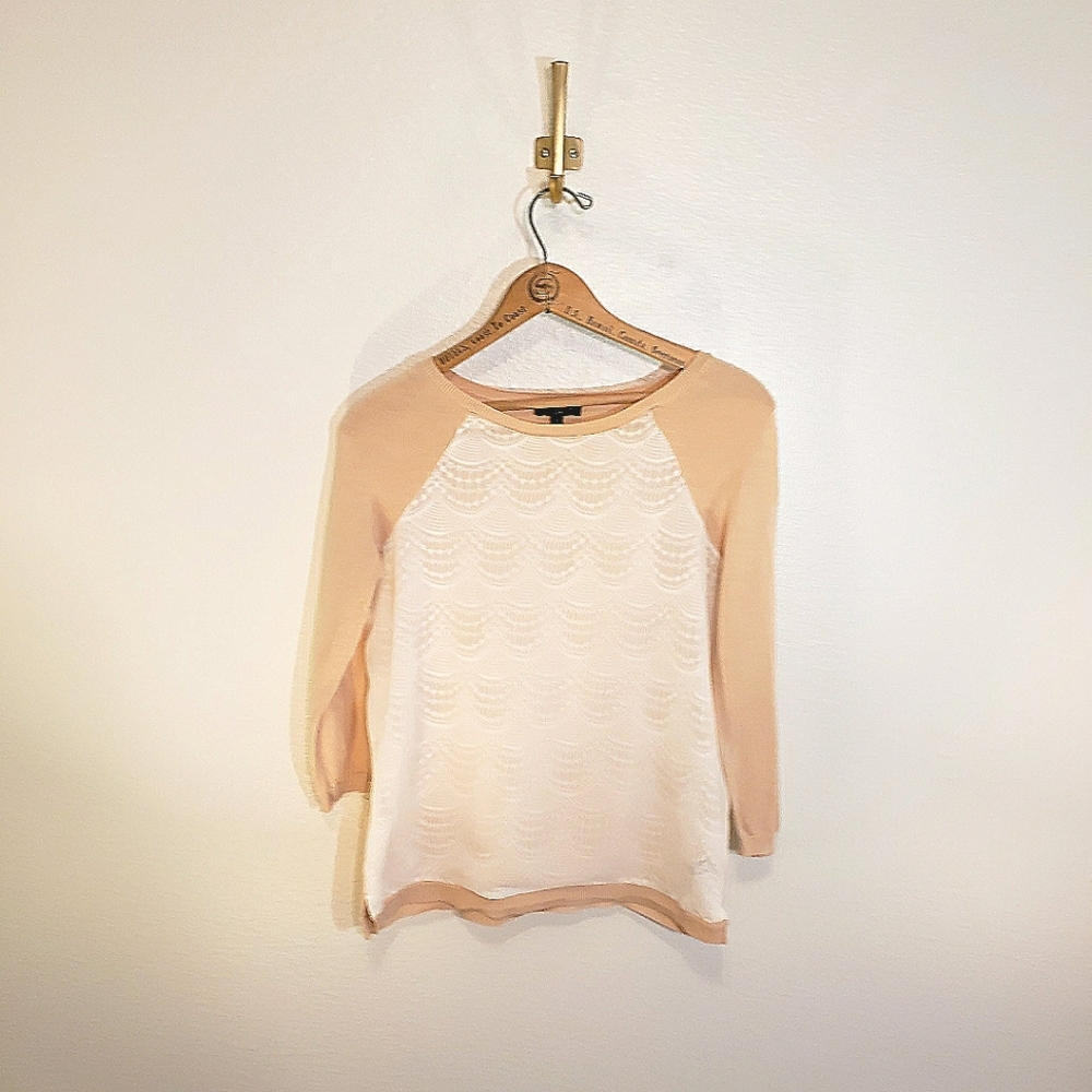 Long Sleeve Lacey and Sweater Shirt
